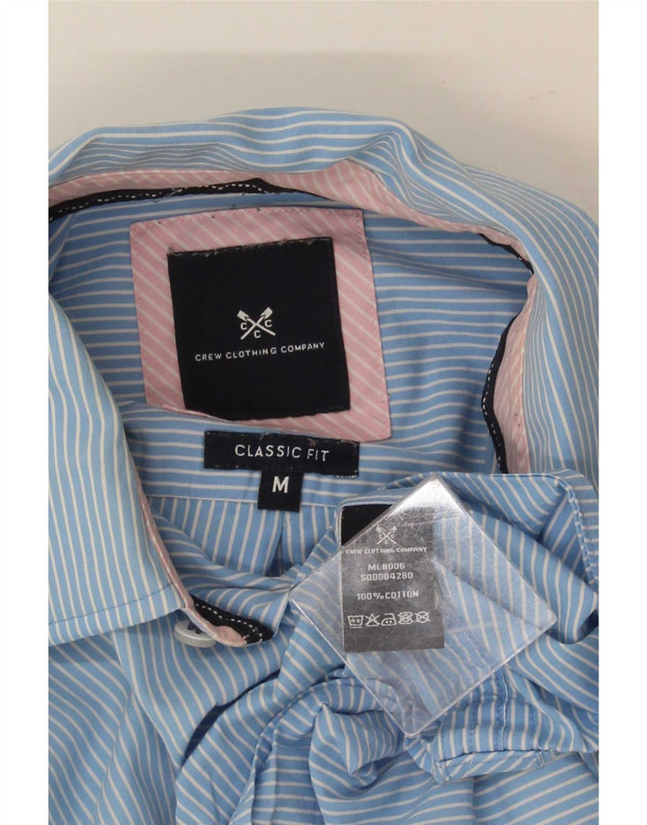 Crew Clothing Herren-Hemd mit klassischer Passform, mittelblau, gestreift, Baumwolle