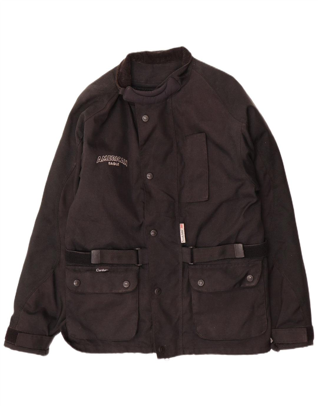 American Eagle Herren-Utility-Jacke UK 38 Mittelschwarzes Acetat