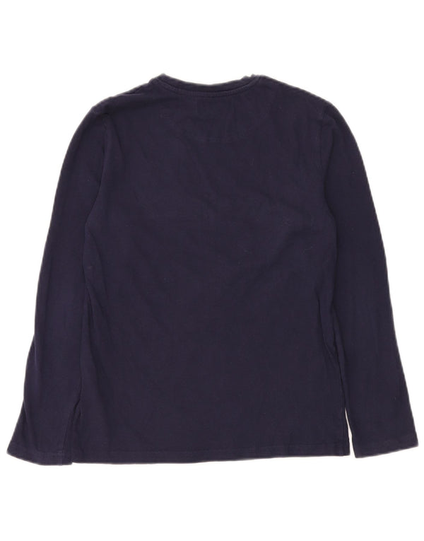 LYLE & SCOTT Langarmshirt für Jungen, 12–13 Jahre, marineblaue Baumwolle