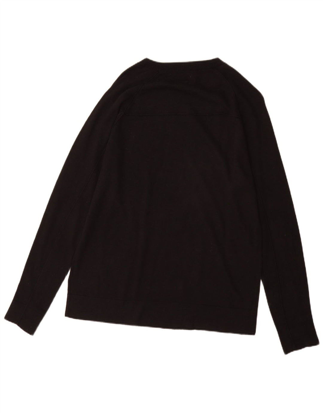 Farhi Herren-Pullover mit U-Boot-Ausschnitt, groß, aus schwarzer Baumwolle