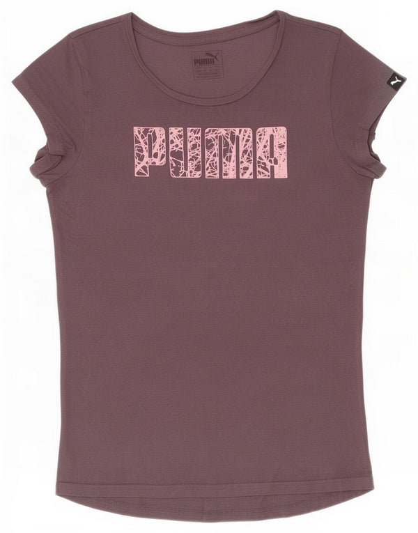 Puma Mädchen Grafik T-Shirt Top 13–14 Jahre Grau