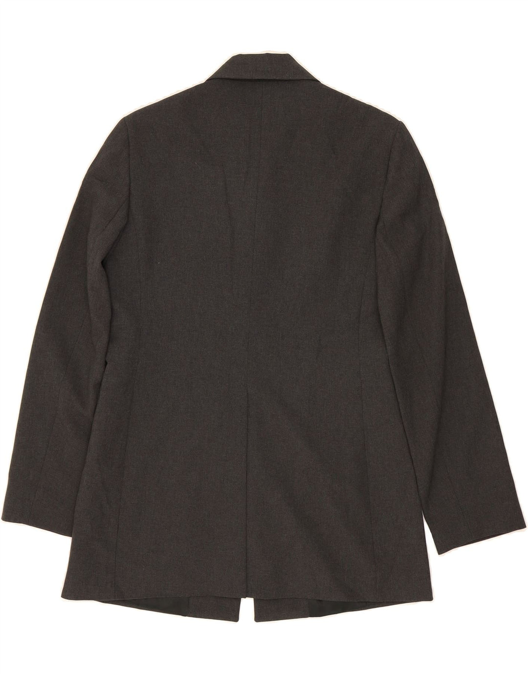 BENETTON Womens Longline 3 Button Blazer Jacket IT 40 Small Grey Polyester Vintage Benetton and Second-Hand Benetton from Messina Hembry 