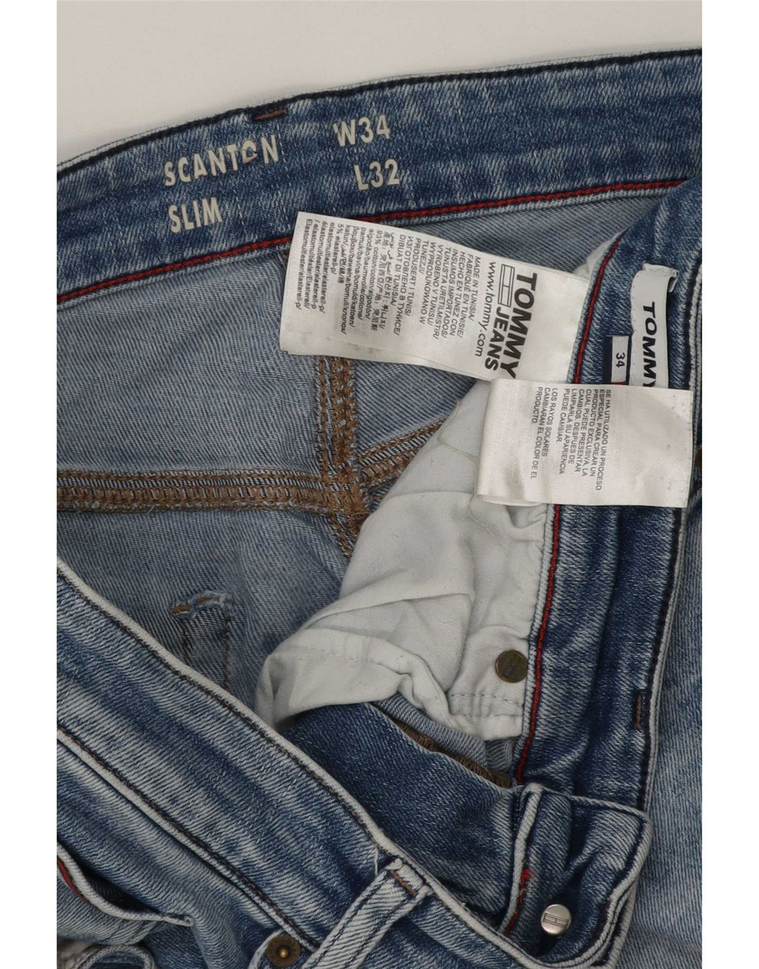 Tommy Hilfiger Herren Scanton Slim Jeans W34 L32 Blau