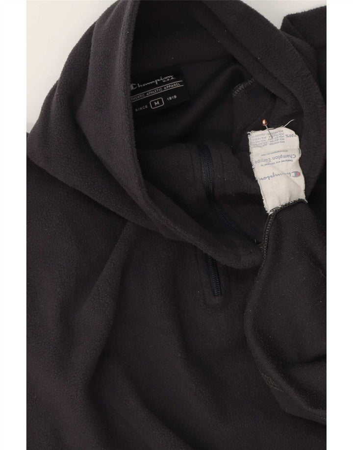 Champion Herren-Fleecepullover mit Reißverschluss am Hals, mittelgraues Polyester