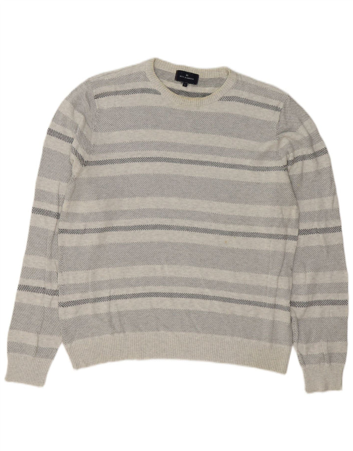Marks & Spencer Herren-Pullover „Harbor“ mit Rundhalsausschnitt, Blau, Größe L, Grau