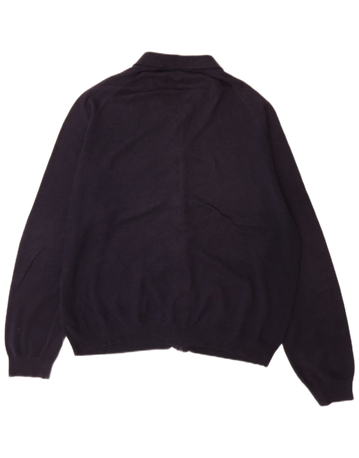 Marks & Spencer Herren-Strickjacke XL aus marineblauer Baumwolle