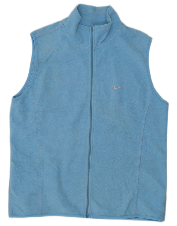 Nike Damen Fleeceweste UK 14 Large Blau Polyester