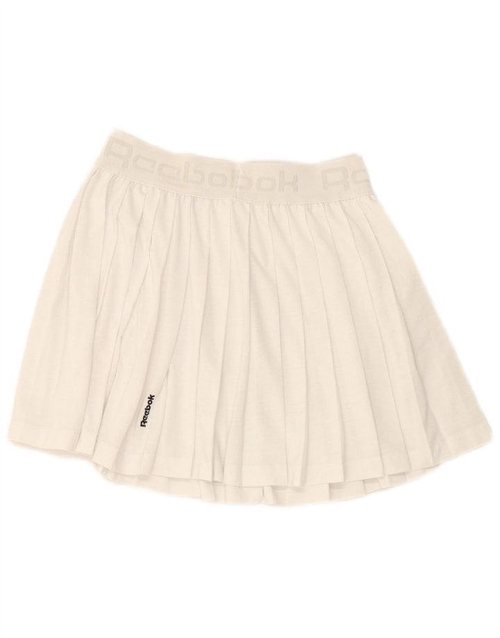REEBOK Damen-Tennisrock mit Grafik, UK 10, Größe S, Weiß, Polyester