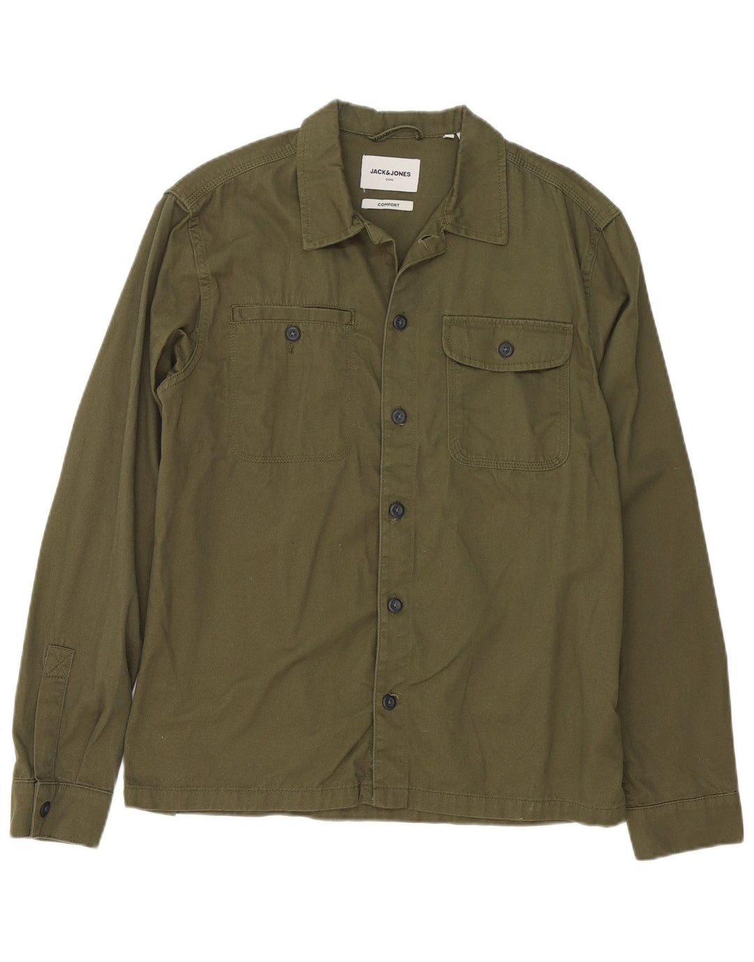 Jack & Jones Herren-Hemd, groß, Khaki, Baumwolle