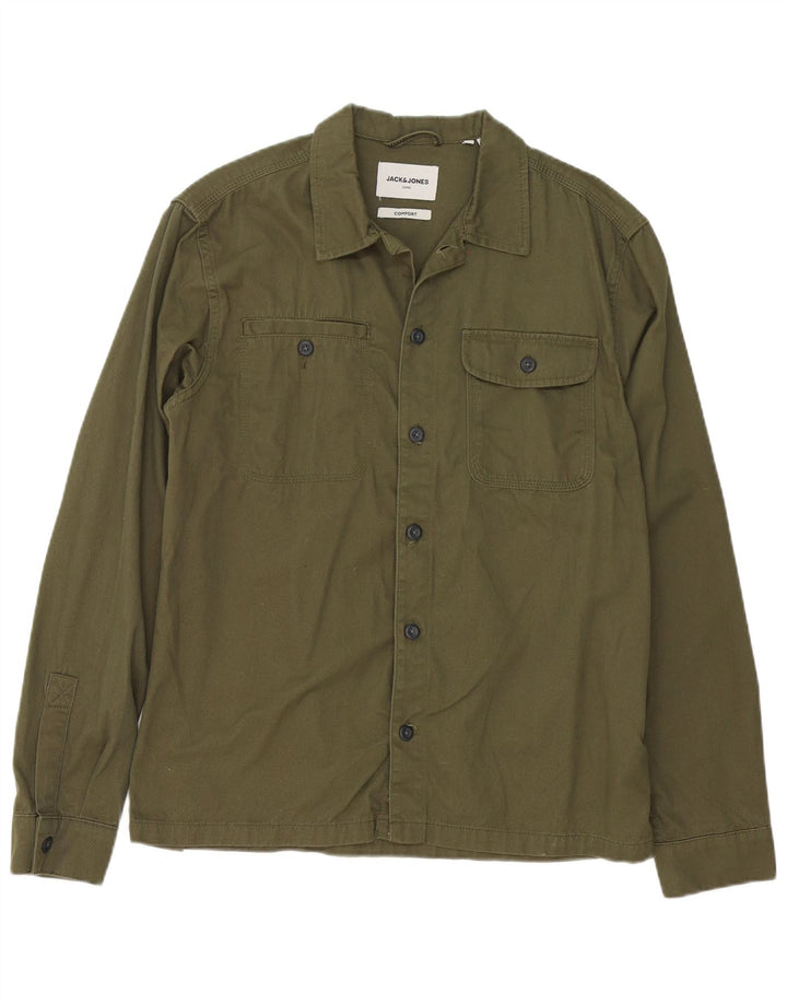 Jack & Jones Herren-Hemd, groß, Khaki, Baumwolle