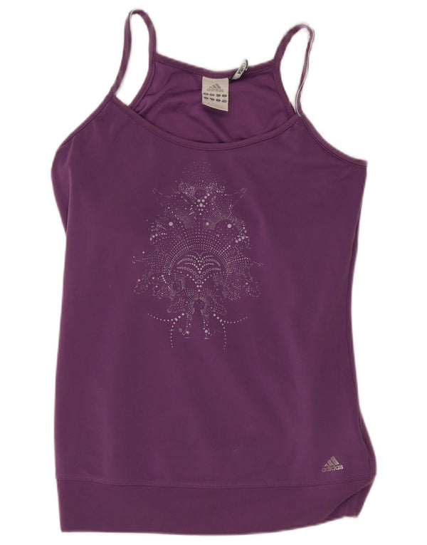 Adidas Damen Climalite Graphic Vest Top UK 12 Mittellila Paisley