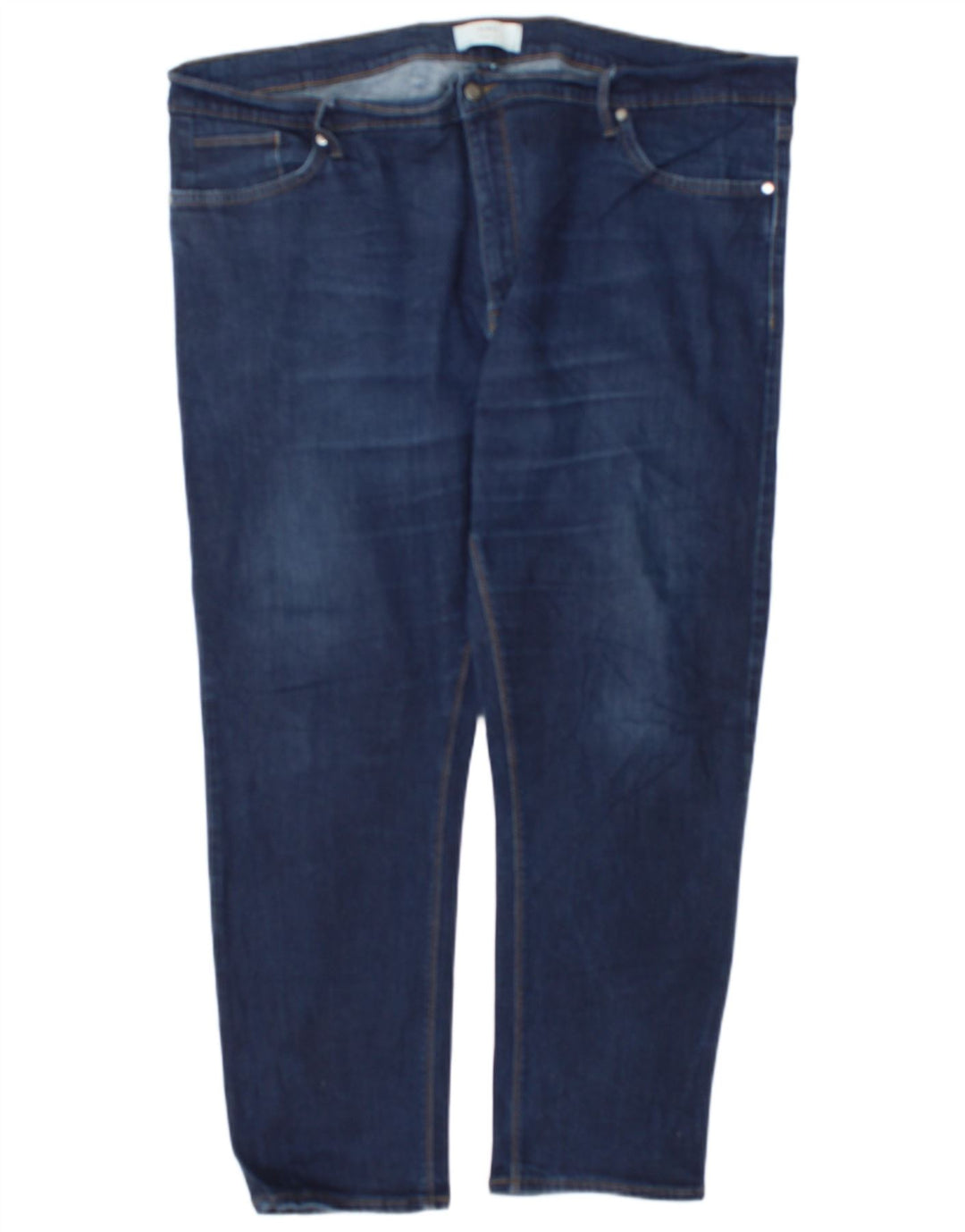 Marks & Spencer Herren Tapered Jeans W44 L29 Marineblau Baumwolle