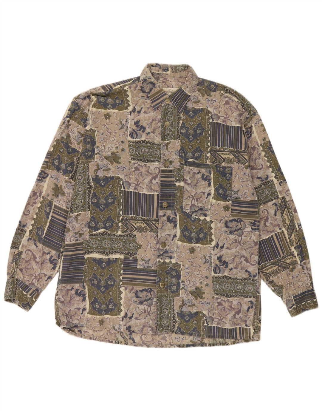 Hatico Herren-Hemd, groß, mehrfarbig, Patchwork