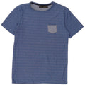Zara Herren T-Shirt Top XL blau gestreift aus Baumwolle