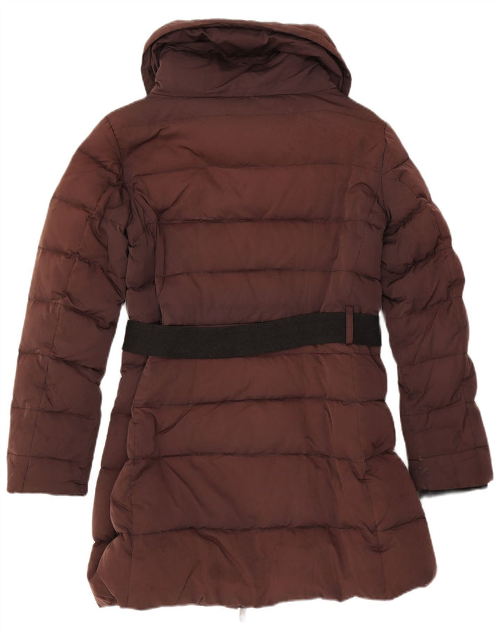 Zara Damen Wattierter Mantel UK 16 Large Braun