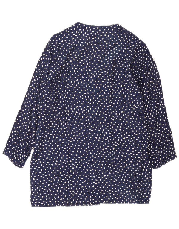 Übergroßes Tunika-Oberteil für Damen von Benetton IT 44 Medium Navy Blue Spotted