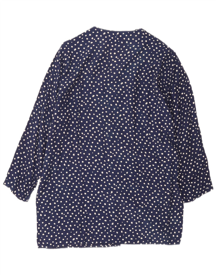 Übergroßes Tunika-Oberteil für Damen von Benetton IT 44 Medium Navy Blue Spotted