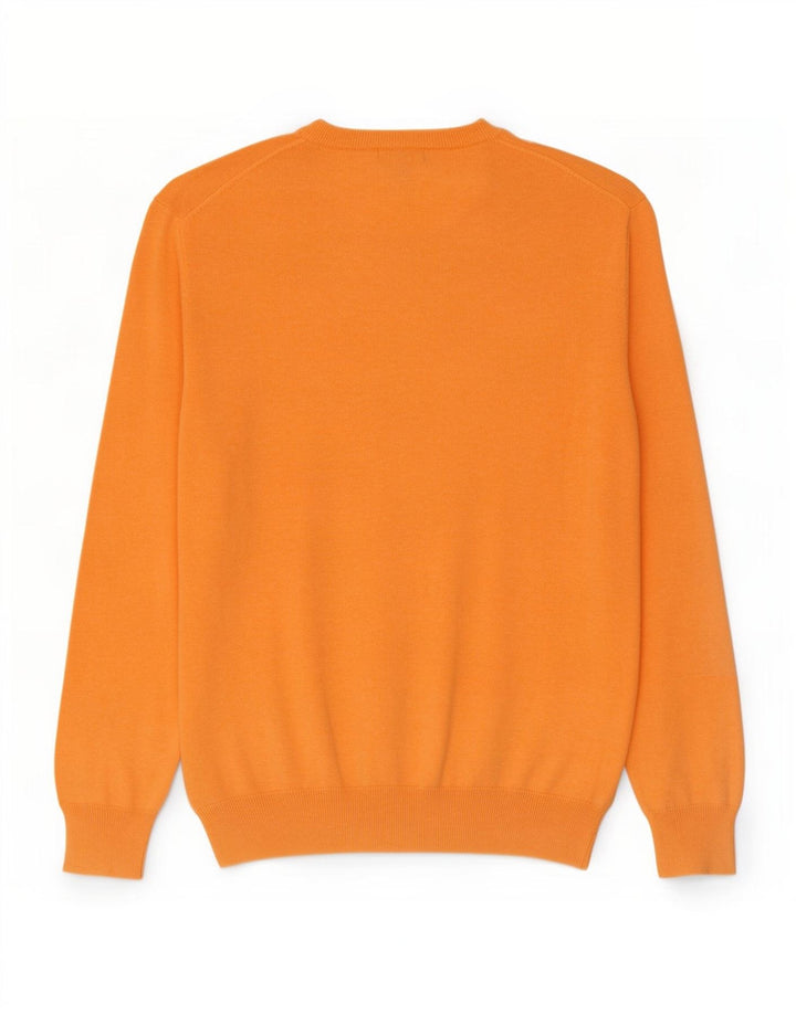 Gant Herren-Pullover mit V-Ausschnitt, groß, Baumwolle, Orange