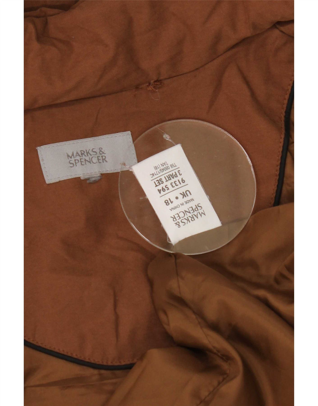 Marks & Spencer Damen Parka mit Kapuze, übergroß, Gr. 18, XL, Braun