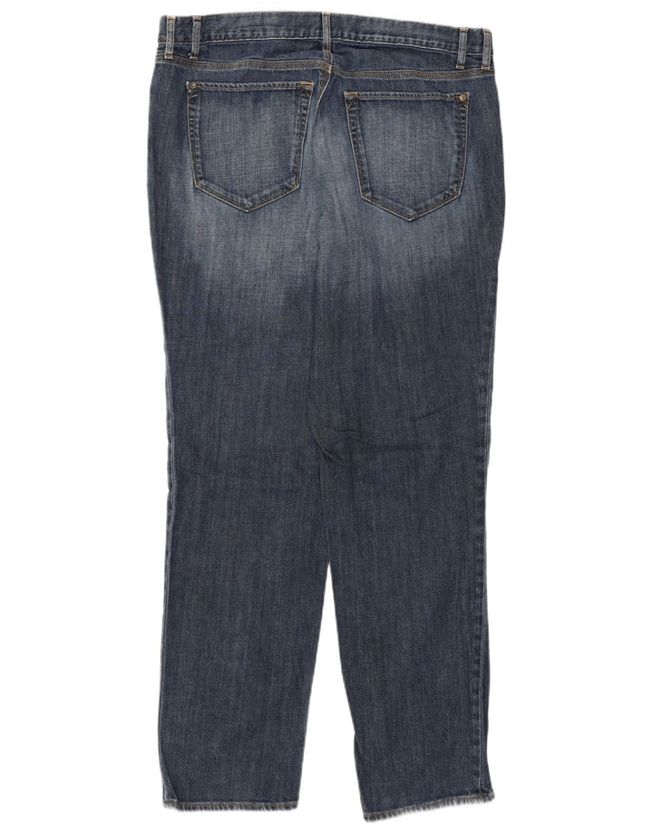 Eddie Bauer Damen Boyfriend Tapered Jeans US 12 Large W34 L30 Blaue Baumwolle