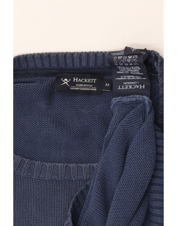 HACKETT Herren-Pullover mit Rundhalsausschnitt, mittelmarineblaue Baumwolle