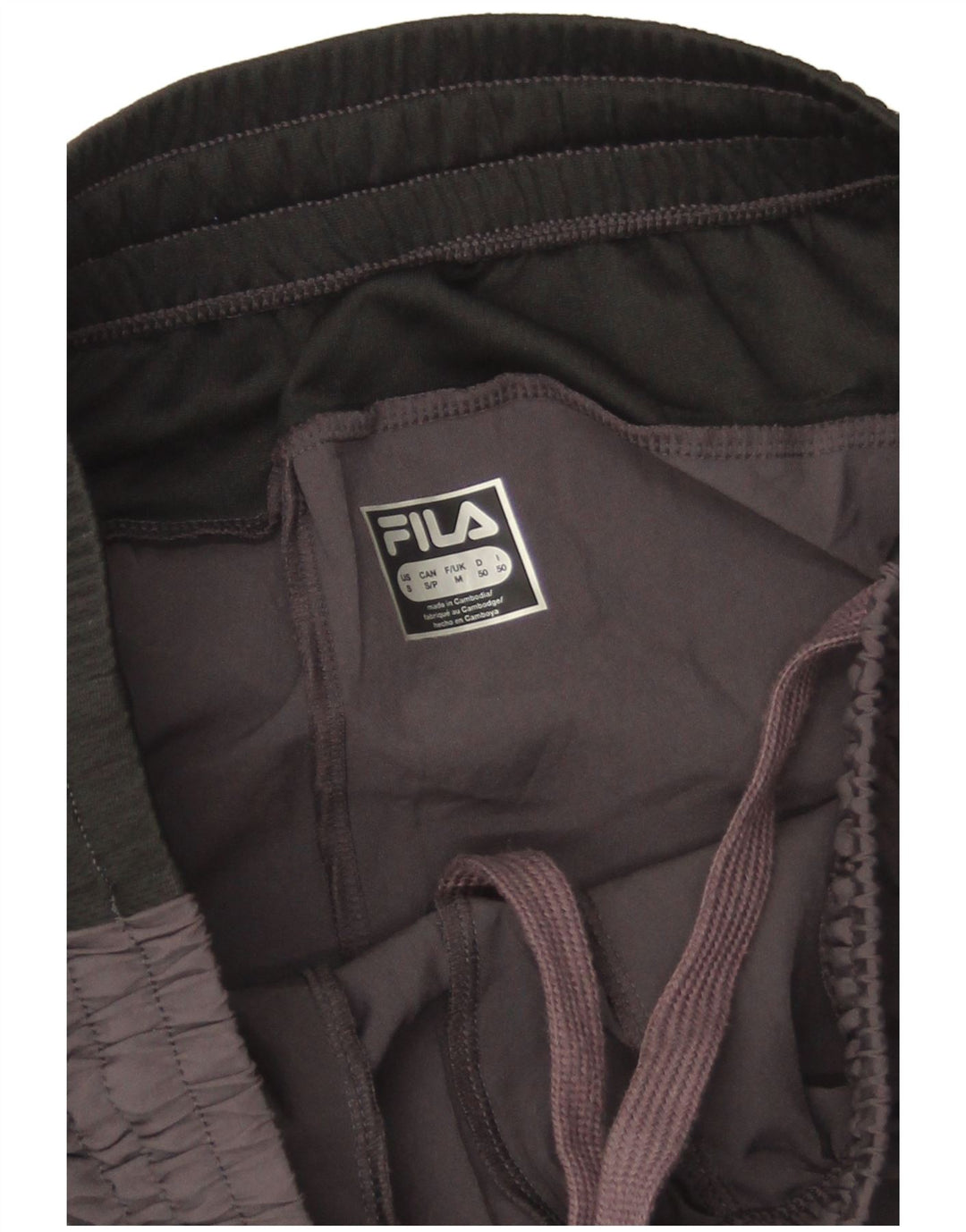 Fila Herren-Trainingshose aus mittelgrauem Colourblock-Polyester
