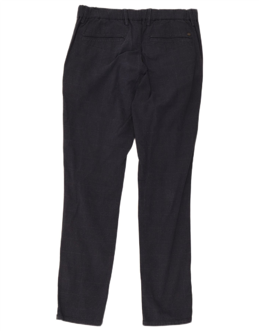 Massimo Dutti Herren Chinohose EU 42 Large W32 L29 Marineblau kariert