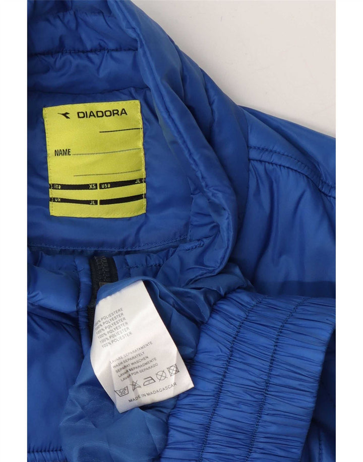 Diadora Wattierte Jacke mit Grafik für Jungen, 9–10 Jahre, Größe L, Blau, Polyester