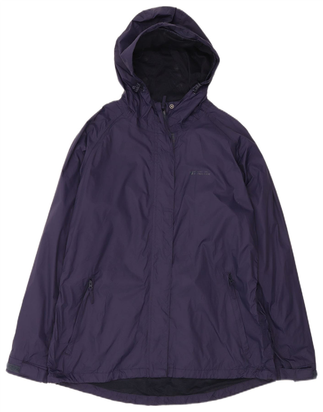 Mountain Warehouse Damen-Regenjacke mit Kapuze, UK 16, Größe L, marineblaues Nylon