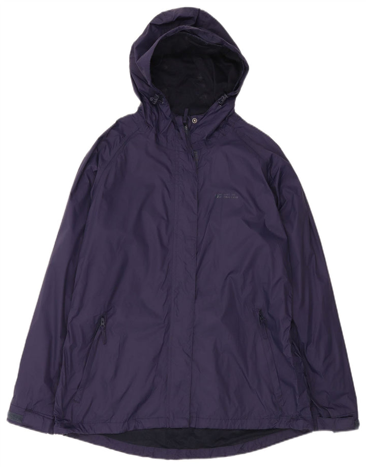 Mountain Warehouse Damen-Regenjacke mit Kapuze, UK 16, Größe L, marineblaues Nylon