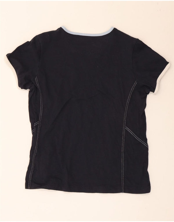 Champion Damen Easy Fit T-Shirt Top UK 14 Large Marineblau Baumwolle