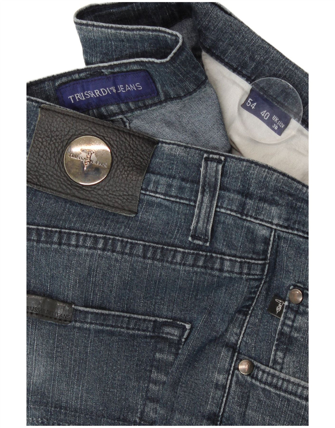 Trussardi Herren Straight Jeans W38 L34 Blau