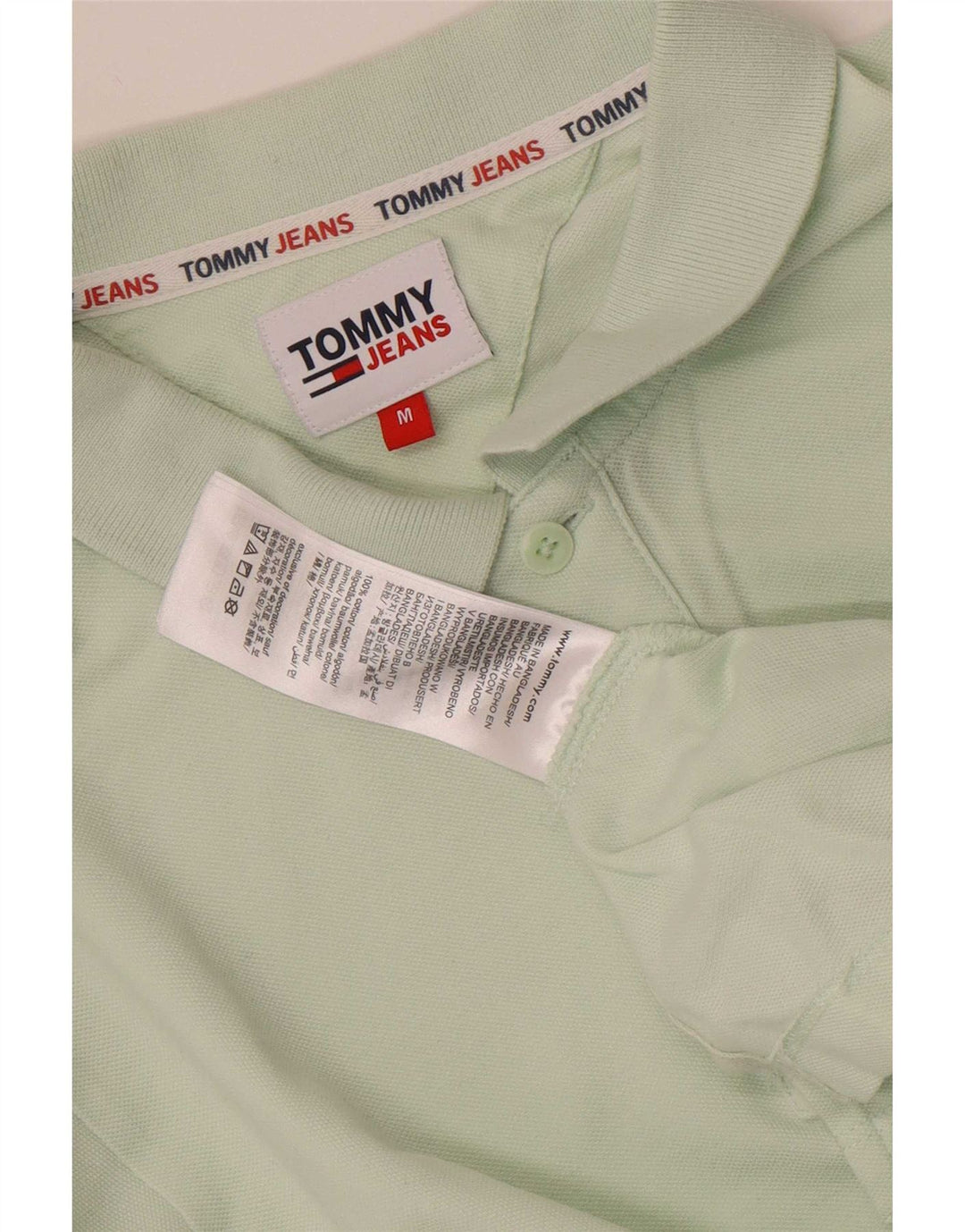 Tommy Hilfiger Herren-Poloshirt aus mittelgrüner Baumwolle