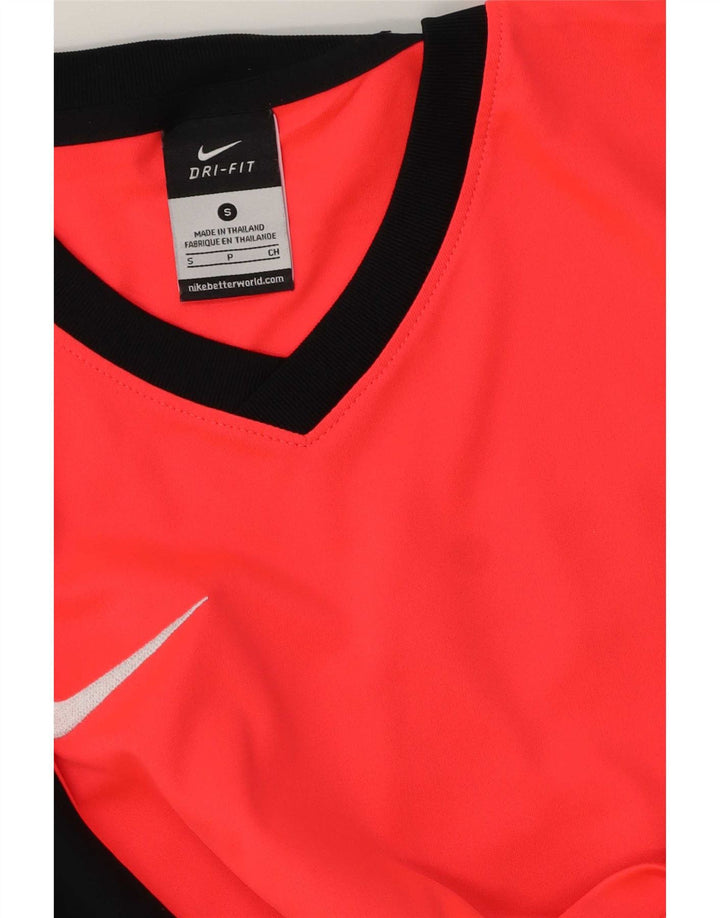 Nike Herren Dri Fit Graphic T-Shirt Top Small Rot Farbblock