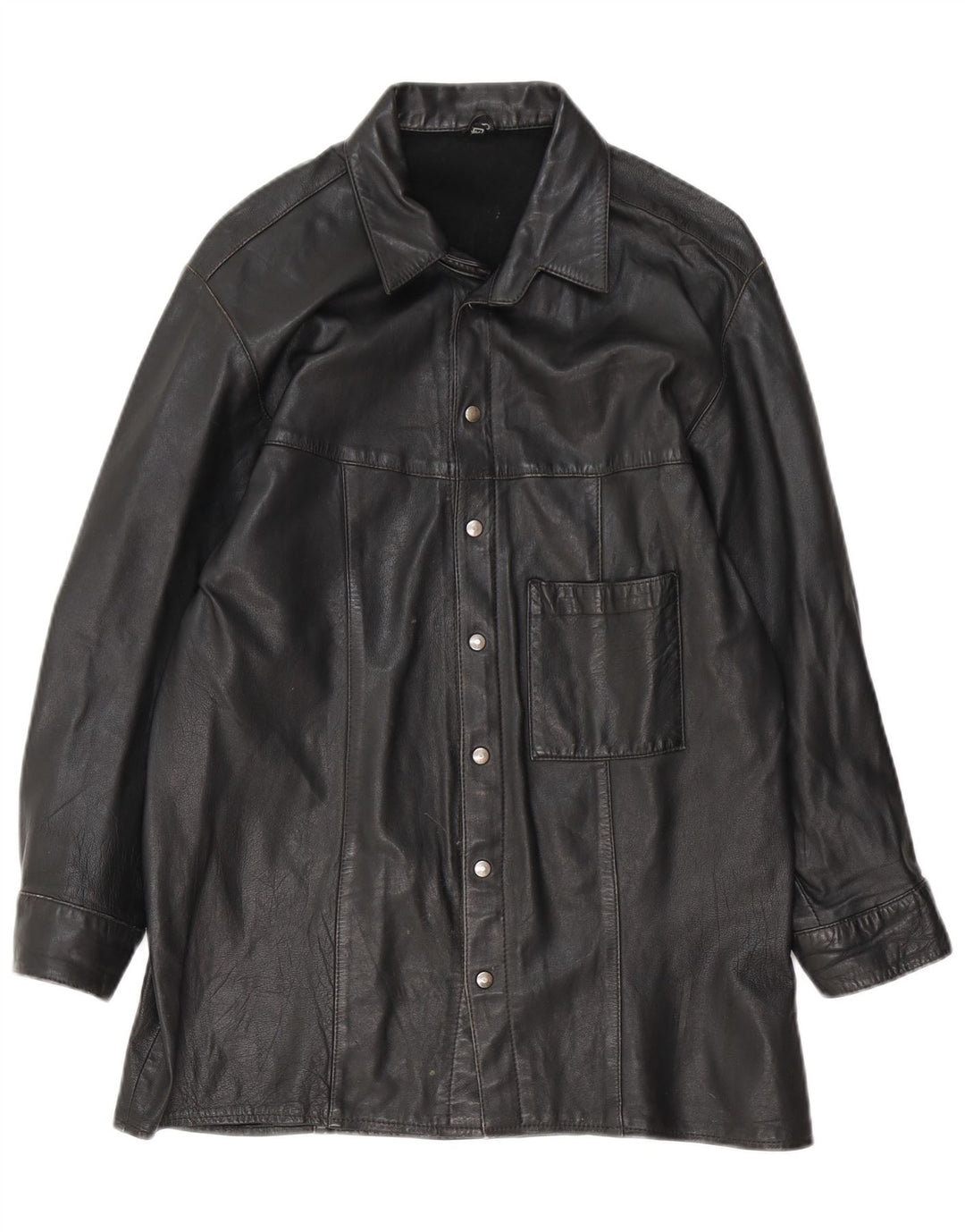 Vintage Herren Lederjacke UK 38 Medium Schwarz