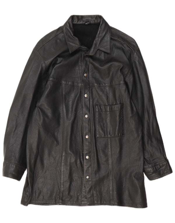 Vintage Herren Lederjacke UK 38 Medium Schwarz
