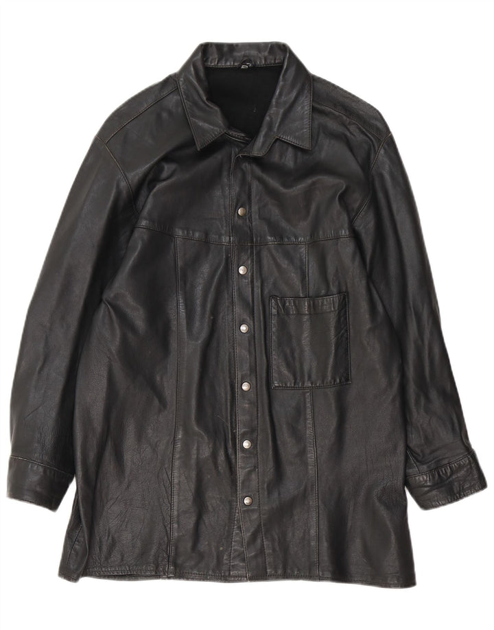 Vintage Herren Lederjacke UK 38 Medium Schwarz