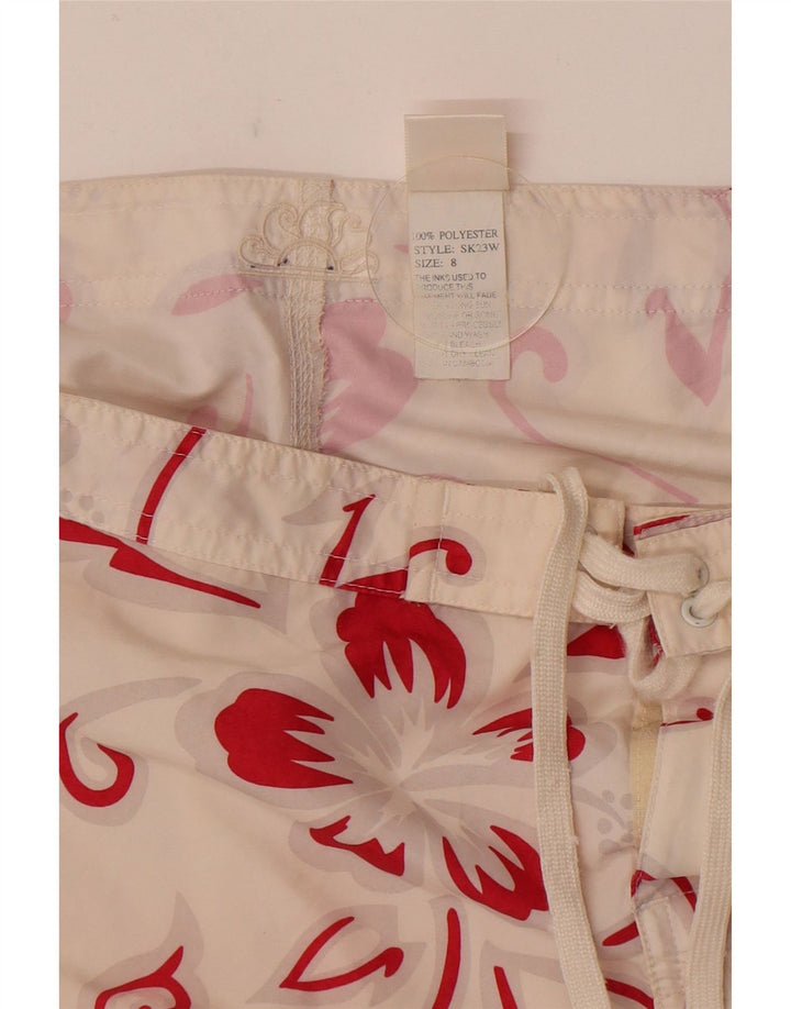 Sundek Damen-Badeshorts US 8 Mittelweißes Blumenmuster aus Polyester