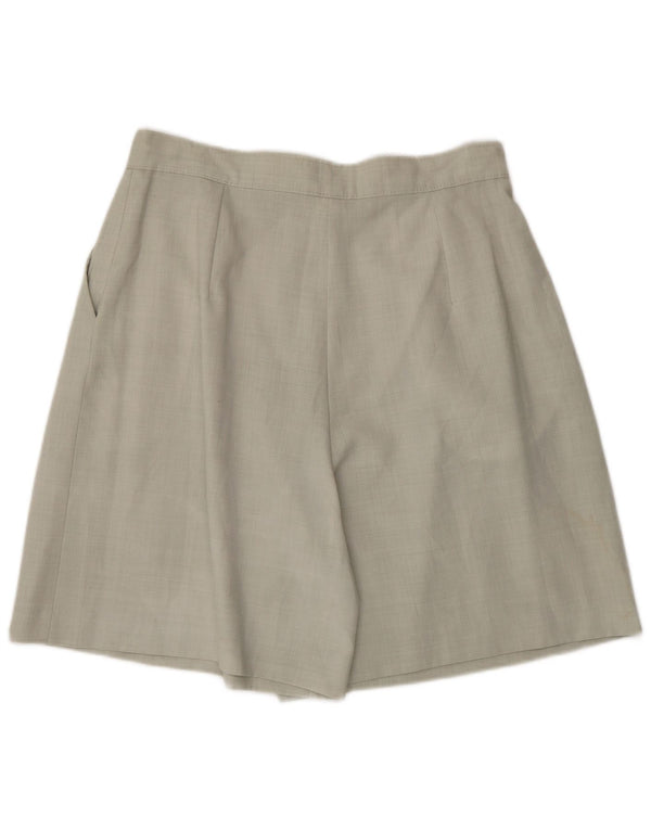 Sara Glenzer Damen-Freizeitshorts mit hoher Taille IT 48 XL W30 Graue Wolle