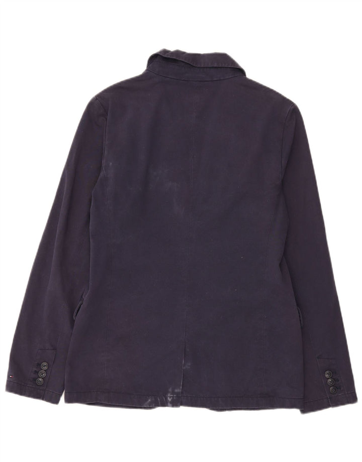 Tommy Hilfiger Jungen-Blazer mit 2 Knöpfen, 15–16 Jahre, marineblaue Baumwolle