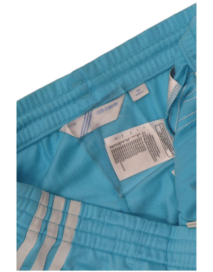 Adidas Damen Trainingshose EU 38 Mittelblaues Polyester
