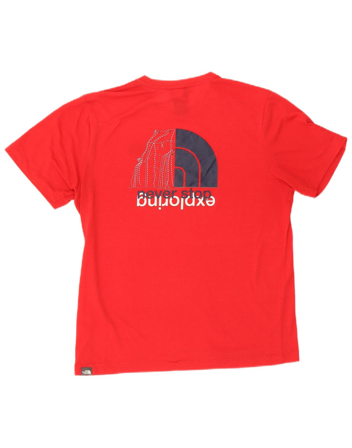 The North Face Herren-T-Shirt mit Grafik, Mittelrotes Polyester