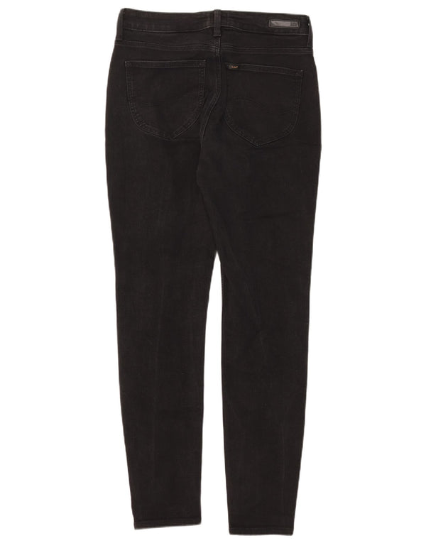 Lee Damen Scarlett High Skinny Jeans W31 L28 Schwarze Baumwolle