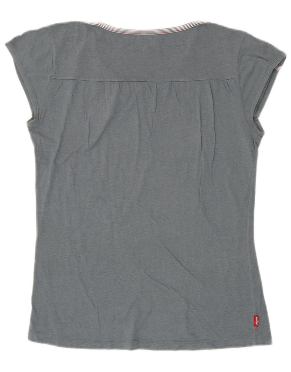 Levi's Damen-T-Shirt mit Grafik, UK 14, Größe L, Grau, Baumwolle