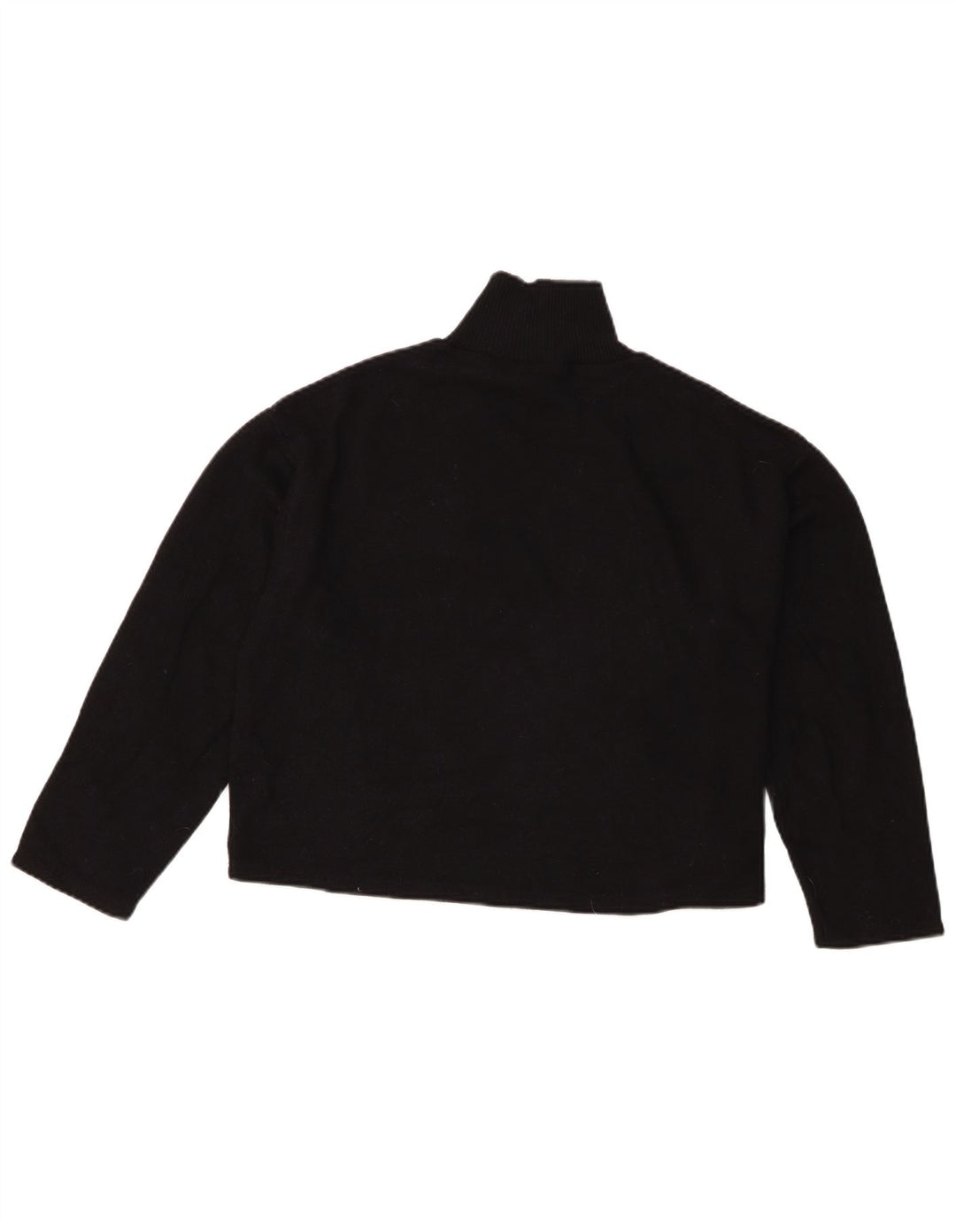 Zara Damen Crop Turtle Neck Pullover Pullover UK 14 Medium Schwarz