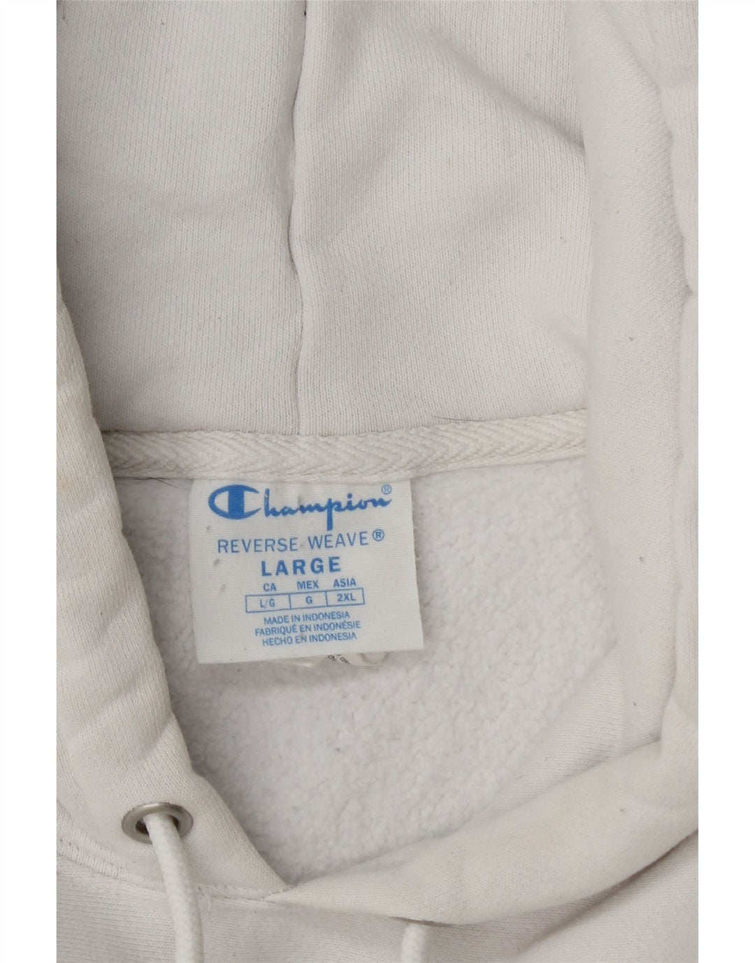 Champion Herren-Kapuzenpullover, groß, aus weißer Baumwolle