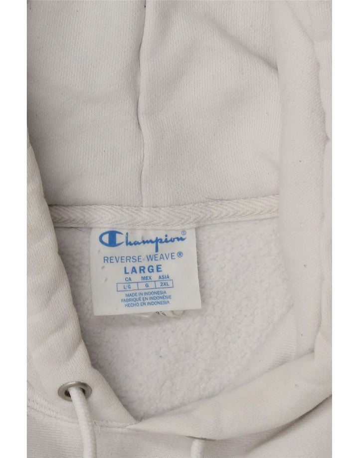 Champion Herren-Kapuzenpullover, groß, aus weißer Baumwolle