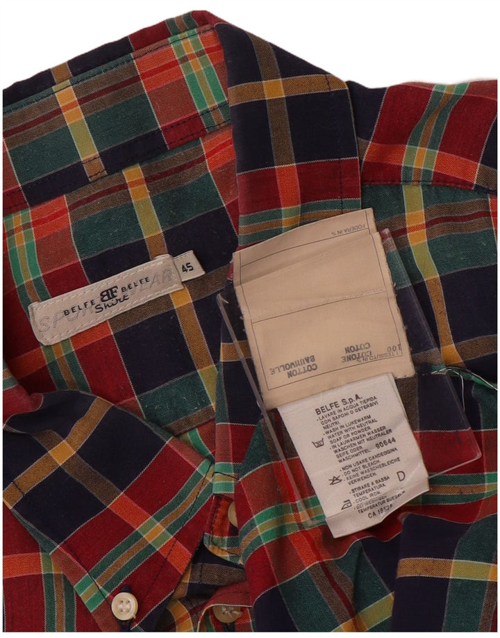 Belfe & Belfe Herren-Kurzarmhemd, Größe 45, XL, mehrfarbig, kariert, Baumwolle