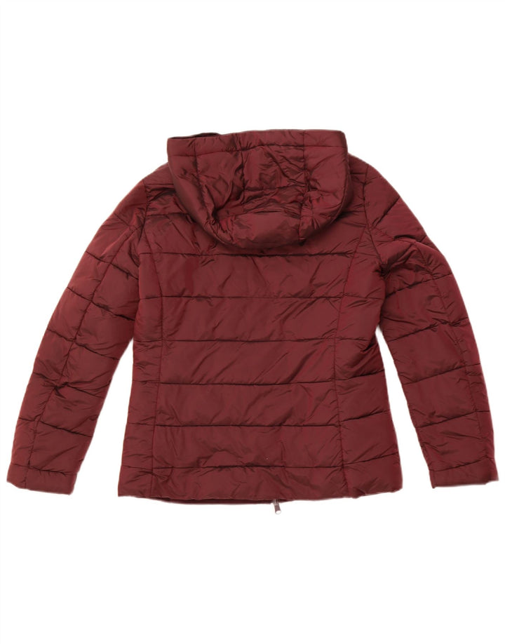 REFRIGUE Damen Kapuzenjacke, wendbar, wattiert, Gr. 10, Burgunderrot
