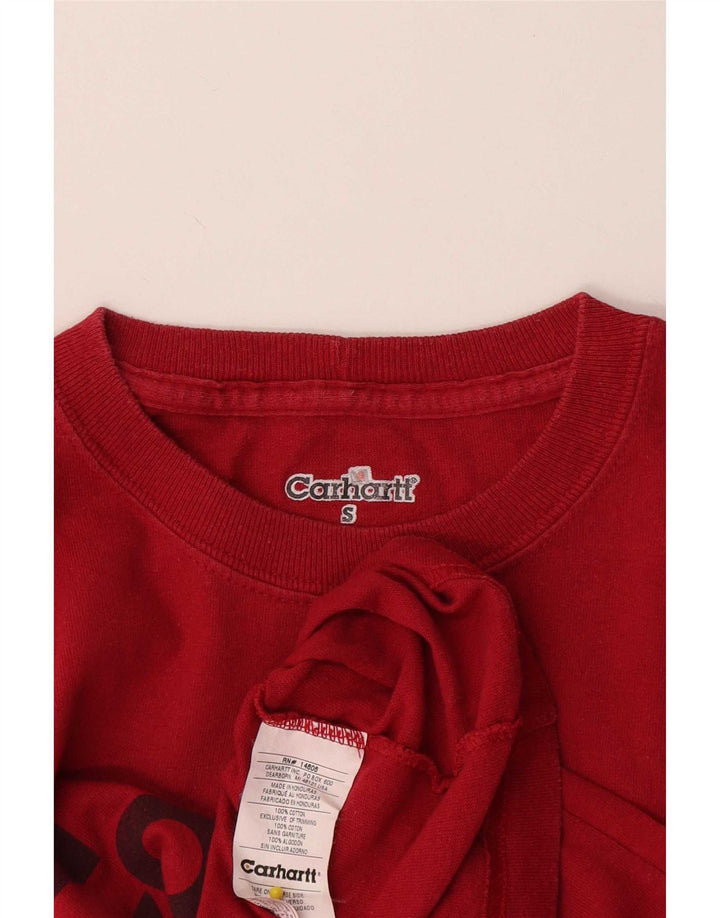 Carhartt Herren-T-Shirt mit Grafik, Größe S, Rot, Baumwolle